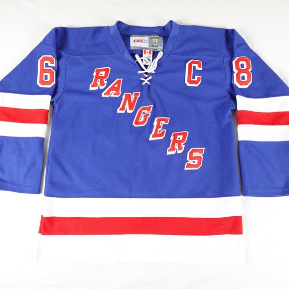 CCM Vintage Jagr Rangers Stitched Hockey Jersey Size 50 Medium Made in Canada - Picture 1 of 13